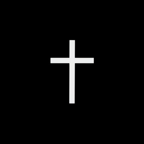 Croix sur fond noir